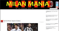 Desktop Screenshot of milanmania.com